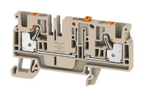 WEIDMULLER 2429850000 DIN Rail Mount Terminal Block, 2 Ways, 26 AWG, 12 AWG, 4 mm², Push In, 24 A
