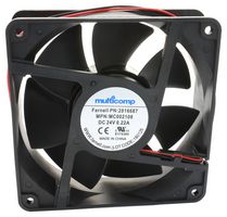 MULTICOMP PRO MC002110 DC Axial Fan, 12 V, Square, 80 mm, 25 mm, Sleeve Bearing, 38.6 CFM
