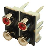 CLIFF ELECTRONIC COMPONENTS FC684056 RCA (Phono) Audio / Video Connector, Quad RCA, PCB, 6 Contacts, Jack, Metallised Thermoplastic Body