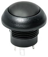 C&K COMPONENTS PNP8S2D2Y03QE Industrial Pushbutton Switch, PNP Series, 12.3 mm, SPST-NO, Momentary, Round Domed, Black