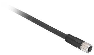 TELEMECANIQUE SENSORS XZCP29P12L2 Sensor Cable, IP67/IP69K/IP65, M12 Receptacle, Free End, 8 Positions, 2 m, 6.6 ft, XZ Series