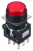 IDEC LB1L-A1T64R Industrial Pushbutton Switch, LB Series, 16 mm, DPDT, Maintained, Round, Transparent