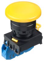 IDEC YW1B-M4E10Y Industrial Pushbutton Switch, YW Series, 22.3 mm, SPST-NO, Momentary, Mushroom, Yellow