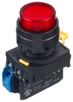 IDEC YW1L-M2E10Q4R Industrial Pushbutton Switch, YW Series, 22.3 mm, SPST-NO, Momentary, Round Raised, Red