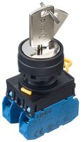 IDEC YW1K-33DE20 Keylock Switch, Off, DPST-NO, YW Series, 3 Position, Screw, 10 A