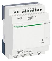 SCHNEIDER ELECTRIC SR2D101BD Smart Relay, Compact, Zelio Logic, 6 Discrete Inputs, 4 Relay Outputs, 24VDC
