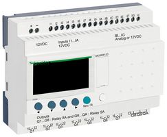SCHNEIDER ELECTRIC SR3B261JD Smart Relay, Zelio Logic Series, Modular, 16 Discrete Inputs, 10 Relay Outputs, 12 Vdc