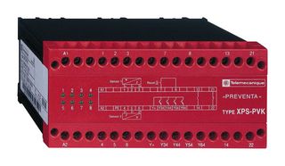 SCHNEIDER ELECTRIC XPSPVK1184 Safety Relay, 24 VDC, SPST-NO, SPST-NC, Preventa XPSPVK Series, DIN Rail, 1.5 A, Screw