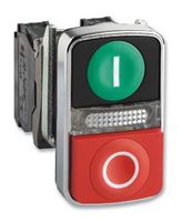 SCHNEIDER ELECTRIC XB4BW73731G5 Industrial Pushbutton Switch, Harmony XB4 Series, 22.5 mm, SPST-NO, SPST-NC, Momentary, Flush