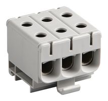 MOLEX 201606-6163 DIN Rail Mount Terminal Block, 3 Ways, 6 AWG, 0 AWG, 53 mm², Screw, 150 A