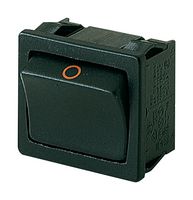 MARQUARDT 01802.1121-02 Rocker Switch, On-Off, DPST, Non Illuminated, Panel Mount, Black, 1800 Series