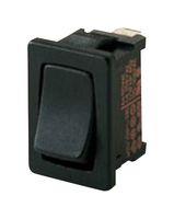 MARQUARDT 01803.1202-01 Rocker Switch, Momentary Spring Return, SPDT, Non Illuminated, Panel Mount, Black, 1800 Series