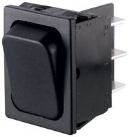 MARQUARDT 01834.3402-00 Rocker Switch, Momentary Spring Return, DPDT, Non Illuminated, Panel Mount, Black, 1830 Series