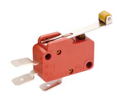 MARQUARDT 01006.1501-01 Microswitch, Miniature, Roller Lever, SPDT, Quick Connect, 10 A