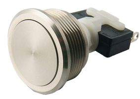 ITW SWITCHES H48M-110N/4044 Industrial Pushbutton Switch, H48M Series, 19.5 mm, SPDT-DB, Momentary, Round, Natural