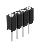 PRECI-DIP 801-87-004-10-001101 PCB Receptacle, Board-to-Board, 2.54 mm, 1 Rows, 4 Contacts, Through Hole Mount, 801