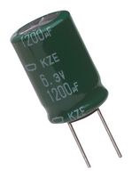 CHEMI-CON EKZE160ELL122MJ25S Electrolytic Capacitor, 1200 µF, 16 V, ± 20%, Radial Leaded, 4000 hours @ 105°C, Polar