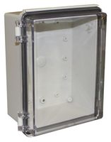 CAMDENBOSS CHDX8-225C Plastic Enclosure, Hinged Lid, Heavy Duty, Polycarbonate, 110 mm, 170 mm, 220 mm, IP66, IP67