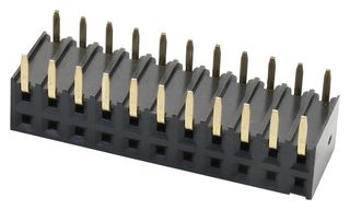 MULTICOMP PRO 2214BR-22G PCB Receptacle, Board-to-Board, 2.54 mm, 2 Rows, 22 Contacts, Through Hole Mount Right Angle