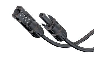 STAUBLI 32.0026-500-21 Cable Assembly, Multi-Contact MC4 Plug to Multi-Contact MC4 Receptacle, 16.4 ft, 5 m, Black