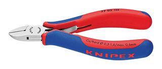 KNIPEX 77 02 130 Cutter, 130 mm, Diagonal, 2 mm, 62 °
