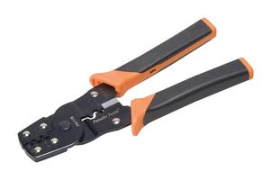 TEMPO PA1176 Crimp Tool, Hand, 28-26AWG D-sub, 22-14AWG Open Barrel, 26-22AWG Butt & Spade Terminals, ProGrip