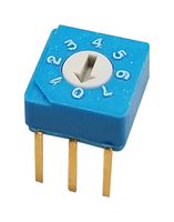 NIDEC COMPONENTS S-8030 Rotary Coded Switch, S-8000 Series, Through Hole, 8 Position, 5 VDC, Octal Complement, 100 mA