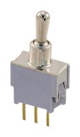 NIDEC COMPONENTS ATE1G-2M3-10-Z Toggle Switch, Subminiature, (On)-Off-(On), SPDT, Non Illuminated, ATE Series, Through Hole, 50 mA