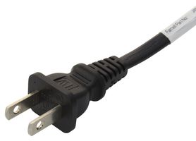 MULTICOMP PRO GW-151688 Mains Power Cord, NEMA 1-15P to IEC 60320 C7, 1 m, 7 A, 125 VAC, Black