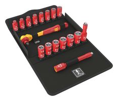 WERA 8100 SB VDE 1 Socket Set, 3/4 " Drive, Ratchet, Switch Lever, Zyklop Series, 17 Piece