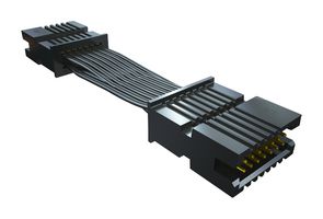 SAMTEC TFSD-05-28-H-10.00-T-NDS Cable Assembly, Discrete Wire Plug to Discrete Wire Receptacle, 10 Ways, 1.27 mm, 2 Row, 254 mm
