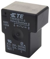 TE CONNECTIVITY - SCHRACK T9AS5D12-5 Power Relay, SPDT, 5 VDC, 20 A, T9A Series, Through Hole