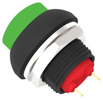 TE CONNECTIVITY - ALCOSWITCH PB6B2HS6M4CAL00 Industrial Pushbutton Switch, Subminiature, PB6 Series, 13.6 mm, SPST-NO, Off-(On), Round Raised