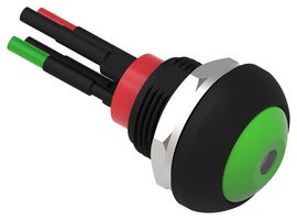 TE CONNECTIVITY - ALCOSWITCH PB6B2FM6M1CAL01Y500 Industrial Pushbutton Switch, Subminiature, PB6 Series, 13.6 mm, SPST-NO, Off-(On), Flat, Green