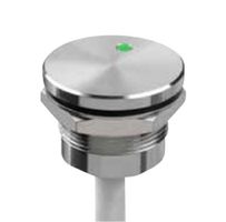 APEM PBAR2AFB000L0GX Vandal Resistant Switch, PBA Series, 22.2 mm, SPST-NO, Momentary, Flat, Natural