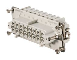 WEIDMULLER HDC HE 16 FC Heavy Duty Connector, RockStar HE, Insert, 16+PE Contacts, 6, Receptacle