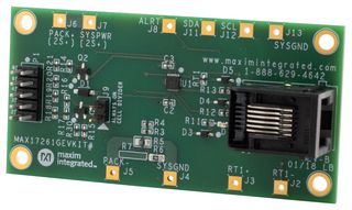 ANALOG DEVICES MAX17261GEVKIT# Evaluation Board, MAX17261G Fuel Gauge IC, Li-Ion, ModelGauge m5, 2 Series Cells