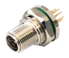 BULGIN LIMITED PXMBNI12RPM08XPCM16 Sensor Connector, Buccaneer M12 X Coding Series, M12, Male, 8 Positions, Solder Pin