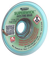 MG CHEMICALS 425 Desoldering Braid, Copper, Static Free, Green, #3, 2 mm x 1.5 m, SuperWick 400