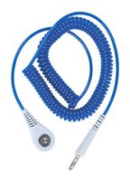DESCO 09120 ESD Wrist Grounder, Static Protective, Blue, 6ft, 1Mohm