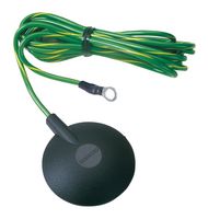 DESCO 09814 ESD Grounding Cord, Green, 15ft, 10 mm Stud Size