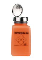 MENDA 35272 Dispensing Bottle, Dissipative, ESD, Pump, IPA Printed, Orange, 180ml DurAstatic Series