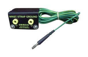 DESCO ASK-26217 Anti Static Wrist Strap, Grounding, Bench Mount, Banana Plug Termination, 10 ft Wire