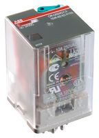 ABB 1SVR405622R1000 Power Relay, Interface, 3PDT, 24 VDC, 10 A, CR-U Series, Socket, Non Latching