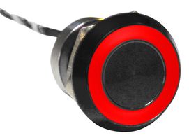 BULGIN LIMITED MC22MCBRG Vandal Resistant Switch, MC Series, 22.2 mm, SPST-NC, On-(Off), Flush, Black