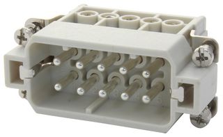 MOLEX 93601-0137 Heavy Duty Connector, 93601 Series, Insert, 10 Contacts, 10A, Receptacle, Screw Socket