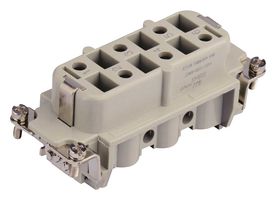TE CONNECTIVITY T2060062201-000 Heavy Duty Connector, HSB, Insert, 6+PE Contacts, Receptacle, Screw Socket