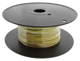 MULTICOMP PRO PP002376 Wire, Hook Up, Stranded, UL1569, PVC, Yellow, Green, 18 AWG, 34 x 0.18mm, 1000 ft