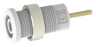 MULTICOMP PRO 72-14190 Banana Test Connector, Jack, Panel Mount, 36 A, 1 kV, Gold Plated Contacts, White