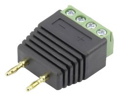 CLEVER LITTLE BOX CLB-JL-8156 Banana Test Connector, Plug, Cable Mount, 5 A, 30 VDC, Gold Plated Contacts